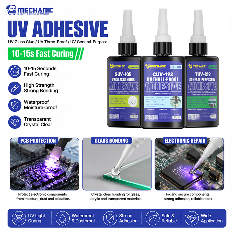 Electronics Repair Training - MECHANIC UV Glass Bonding Adhesive UV