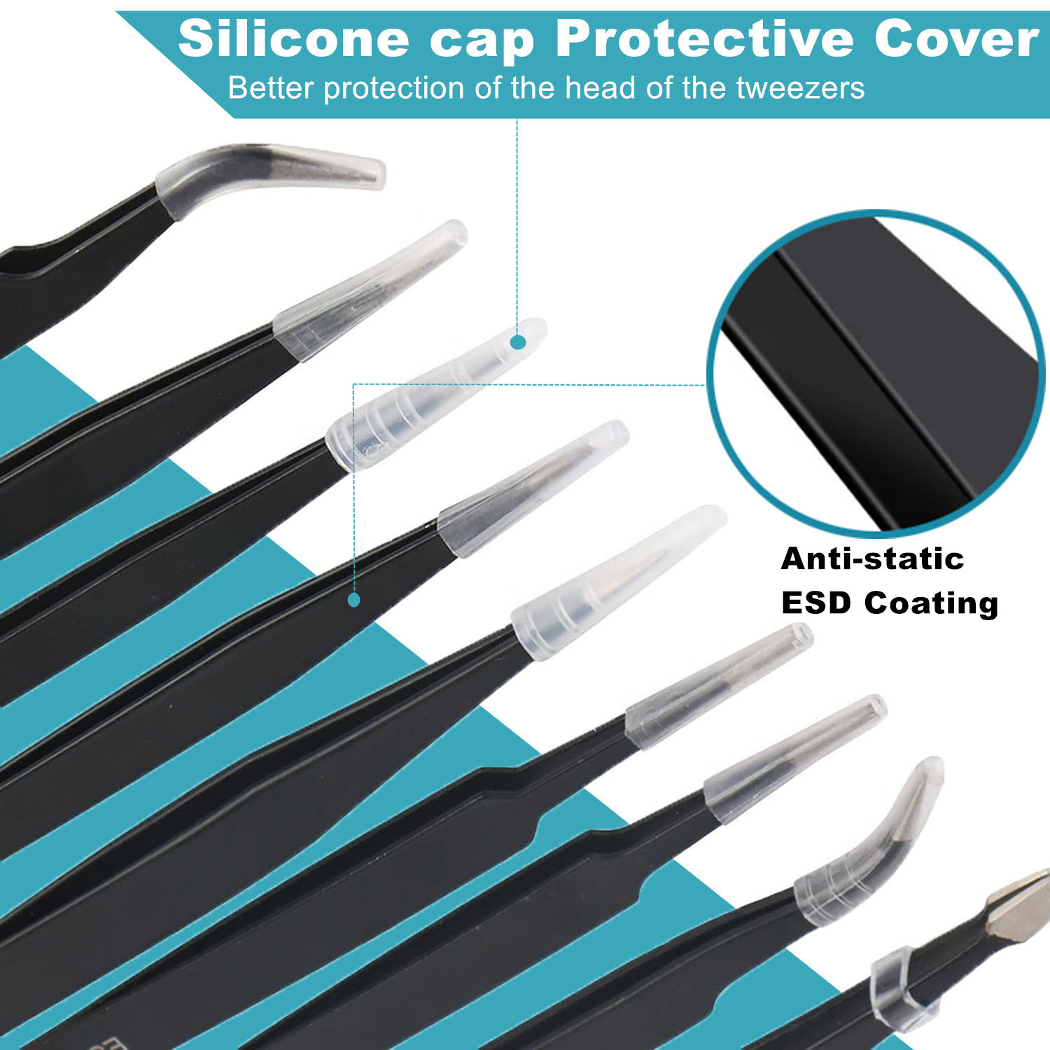10 Pcs Tweezers Set Bag Stainl - Electronics Repair Tool Kit review and price