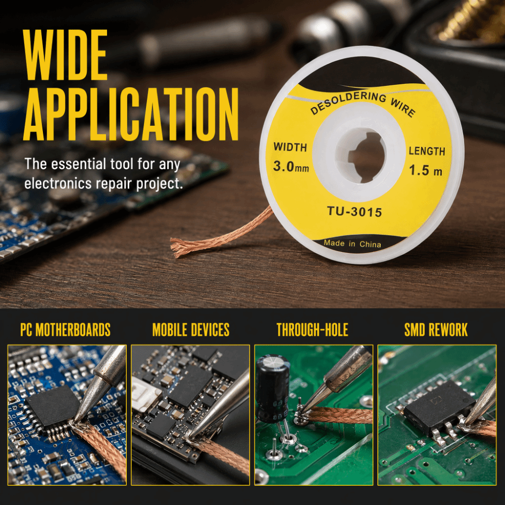 1.5m Length Desoldering Braid  - Solder Wick Braid review and price